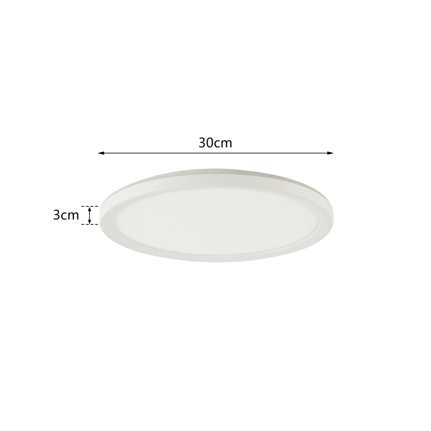 Brilagi - LED-himmennettävä kattovalaisin ULTRA SLIM LED/18W/230V 2700-6500K halkaisija 30 cm valkoinen + kaukosäädin