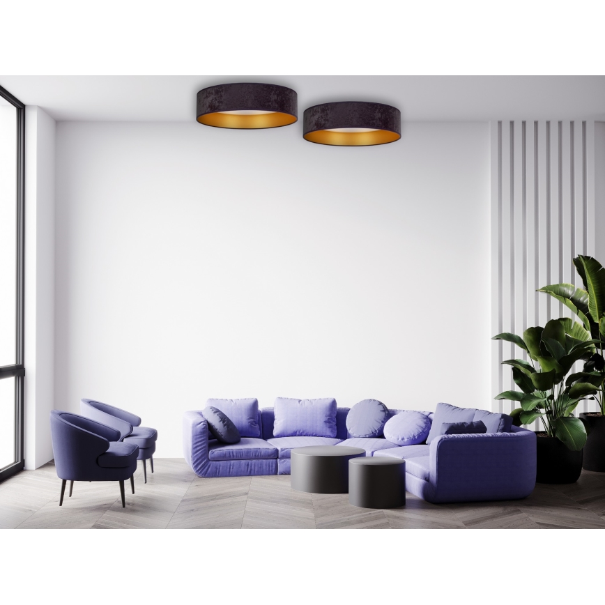 Brilagi - LED Himmennettävä kattovalaisin VELVET SMART LED/24W/230V d. 45 cm 2700-6500K Wi-Fi Tuya harmaa/kulta + kaukosäädin