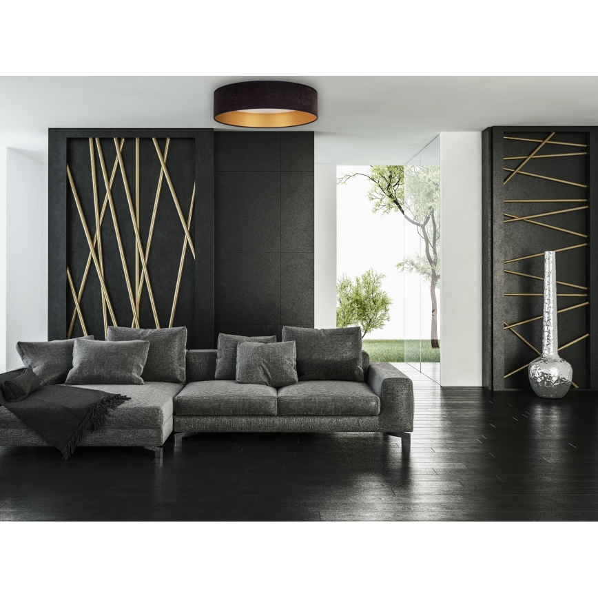 Brilagi - LED Himmennettävä kattovalaisin VELVET SMART LED/24W/230V d. 45 cm 2700-6500K Wi-Fi Tuya musta/kulta + kaukosäädin