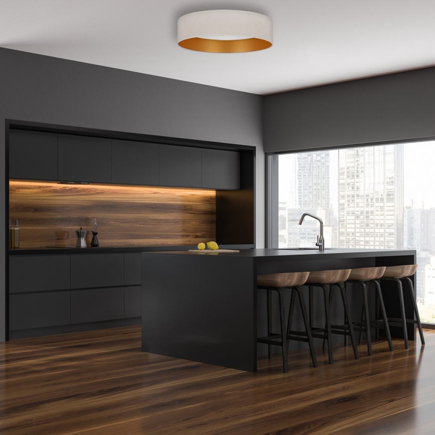 Brilagi - LED Himmennettävä kattovalaisin VELVET SMART LED/36W/230V d. 55 cm 2700-6500K Wi-Fi Tuya kerma/kulta + kaukosäädin