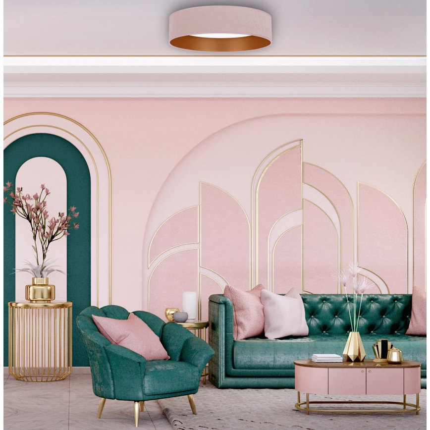 Brilagi - LED Himmennettävä kattovalaisin VELVET SMART LED/36W/230V d. 55 cm 2700-6500K Wi-Fi Tuya pinkki/kulta + kaukosäädin