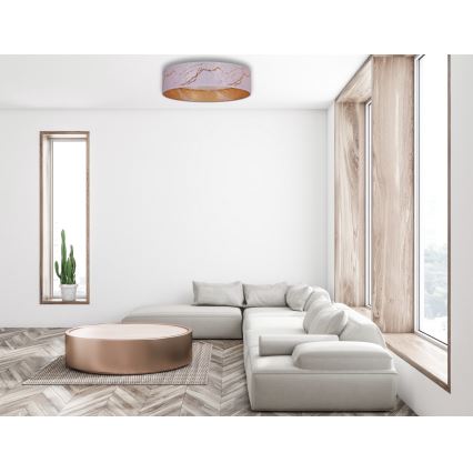 Brilagi - LED Himmennettävä kattovalaisin VELVET SMART LED/36W/230V d. 55 cm 2700-6500K Wi-Fi Tuya valkoinen/kulta + kaukosäädin