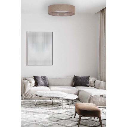 Brilagi - LED Himmennettävä kattovalaisin VELVET SMART LED/36W/230V d. 55 cm 2700-6500K Wi-Fi Tuya ruskea + kaukosäädin
