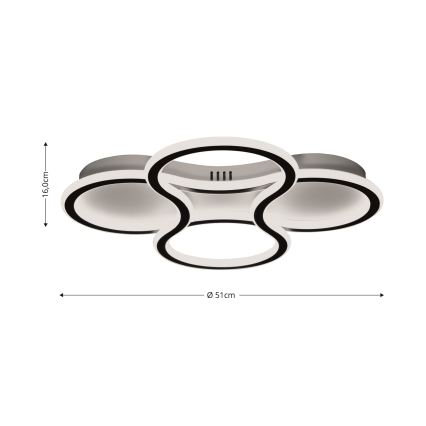 Brilagi - himmennettävä LED-kattovalaisin ORELLI LED/53W/230V 3000-6000K + kaukosäädin
