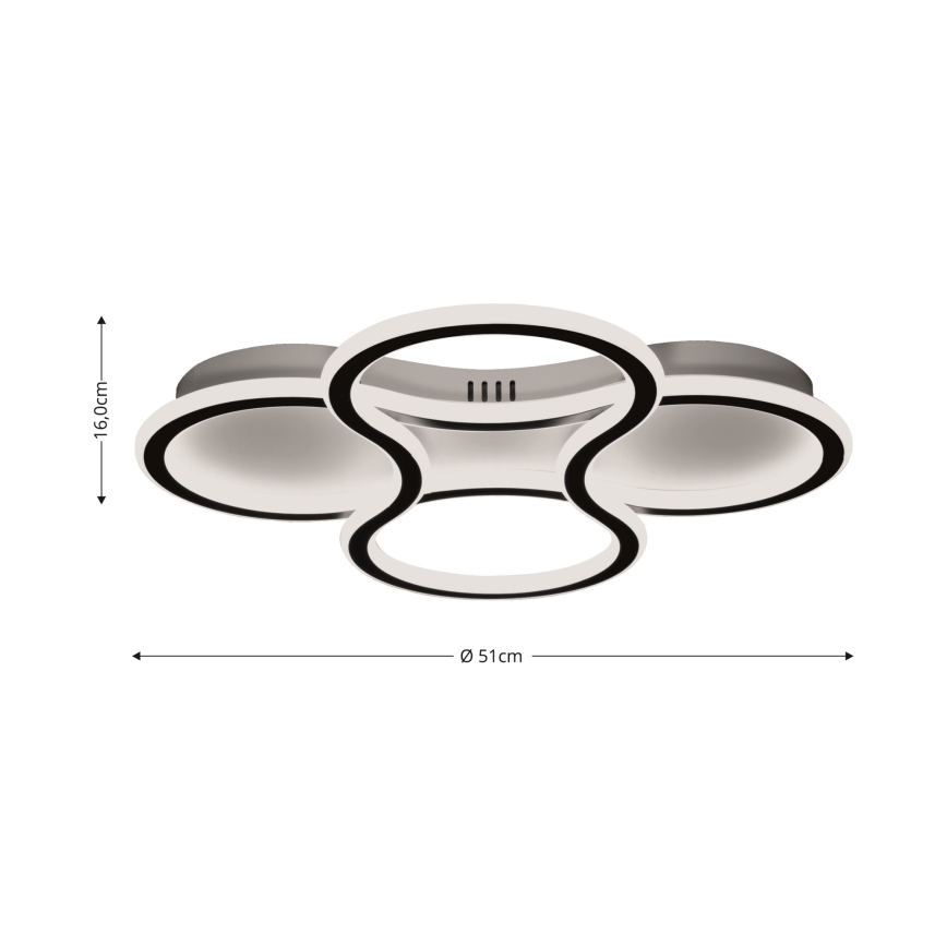 Brilagi - himmennettävä LED-kattovalaisin ORELLI LED/53W/230V 3000-6000K + kaukosäädin