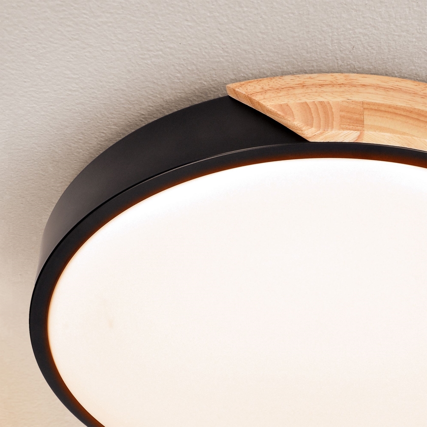 Brilagi - LED himmennettävä kattovalaisin PILANA LED/48W/230V 3000-6500K tammi Ø 40 cm + kaukosäädin