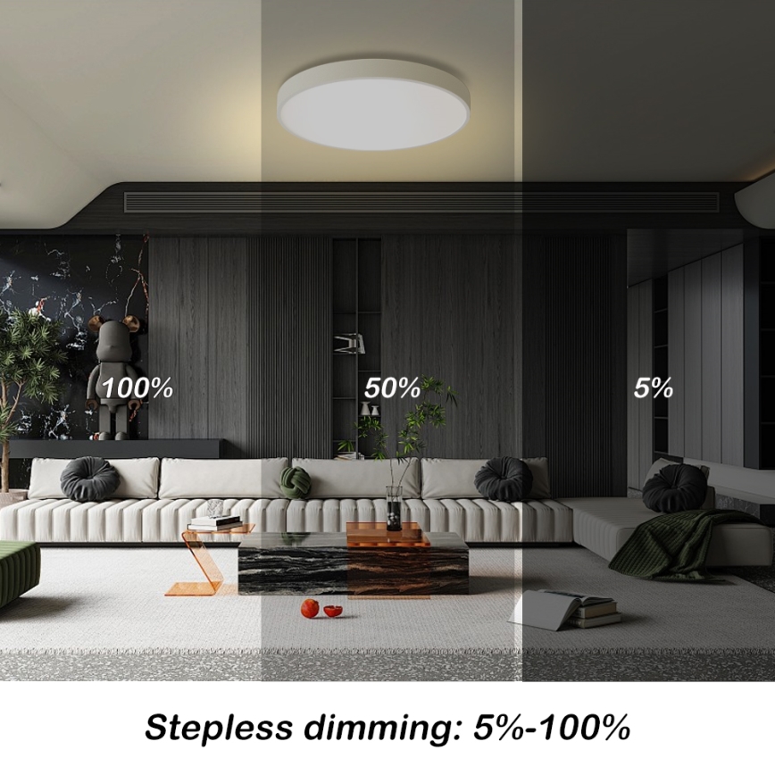 Brilagi - himmennettävä LED-kattovalaisin POOL LED/60W/230V 3000-6000K halkaisija 60 cm valkoinen + kaukosäädin