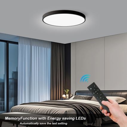 Brilagi - Himennettävä kattovalaisin POOL SMART LED/128W/230V 3000-6000K halkaisija 100 cm Wi-Fi Tuya musta + kauko-ohjain