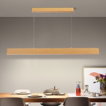 Brilagi - Himmennettävä riippuvalaisin kaapelilla SLIMLINE LED/40W/230V 3000-6000K tamminäköinen + kaukosäädin
