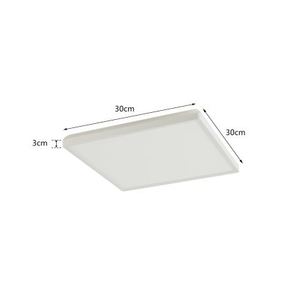 Brilagi - ULTRA SLIM himmennettävä LED-kattovalaisin LED/18W/230V 2700–6500K 30x30 cm valkoinen + kaukosäädin