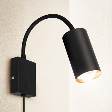 Brilagi - Joustava seinävalaisin SELE 1xGU10/30W/230V musta/kulta