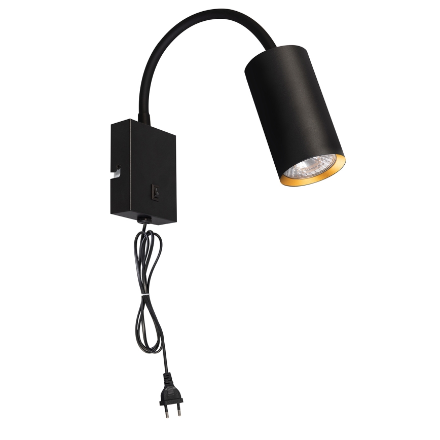 Brilagi - Joustava seinävalaisin SELE 1xGU10/30W/230V musta/kulta