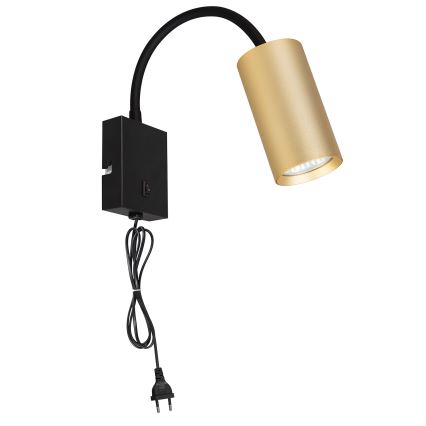 Brilagi - Joustava seinävalaisin SELE 1xGU10/30W/230V musta/kulta