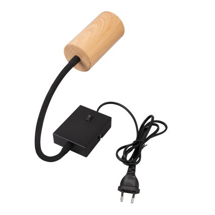 Brilagi - Joustava seinävalaisin SELE 1xGU10/30W/230V musta/tammi sisustus
