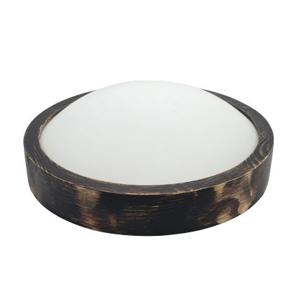 Brilagi - Katto-valaisin CARVALHO SLIM SMOKEY 1xE27/60W/230V, tammi, halkaisija 27,5 cm