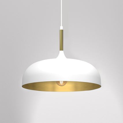 Brilagi - Kattokruunu johdossa ABRAHAM 1xE27/60W/230V halkaisija 35 cm valkoinen