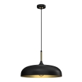 Brilagi - Kattokruunu johdossa ABRAHAM 1xE27/60W/230V halkaisija 45 cm musta