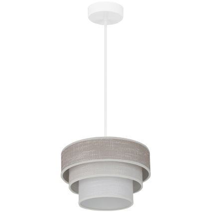 Brilagi - Kattokruunu johdossa ALASKA LUNETA 1xE27/15W/230V halkaisija 25 cm harmaa/kerma