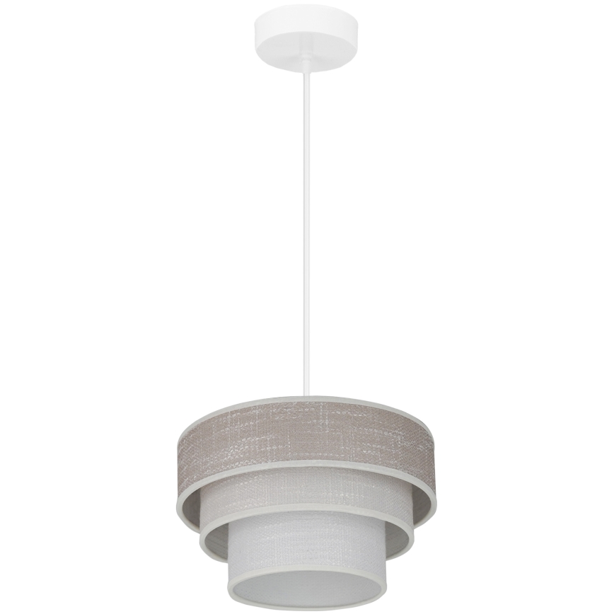 Brilagi - Kattokruunu johdossa ALASKA LUNETA 1xE27/15W/230V halkaisija 25 cm harmaa/kerma