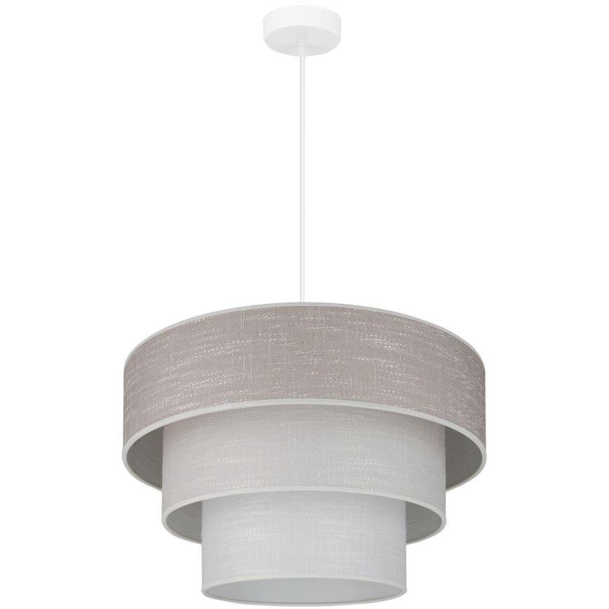 Brilagi - Kattokruunu johdossa ALASKA LUNETA 1xE27/15W/230V halkaisija 45 cm harmaa/kerma