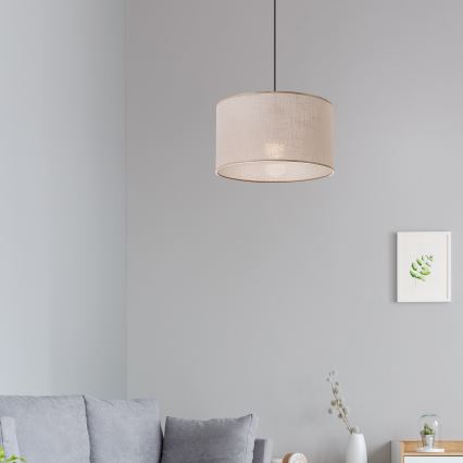 Brilagi - Kattokruunu johdossa ANTHONY 1xE27/60W/230V tammi/beige