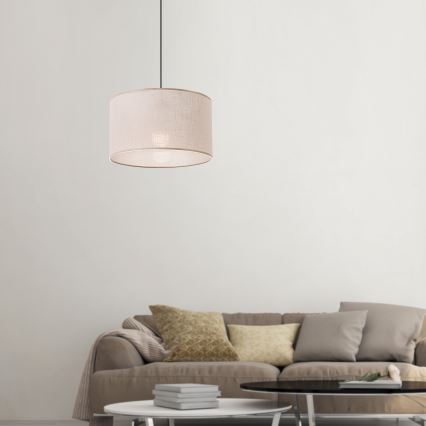 Brilagi - Kattokruunu johdossa ANTHONY 1xE27/60W/230V tammi/beige