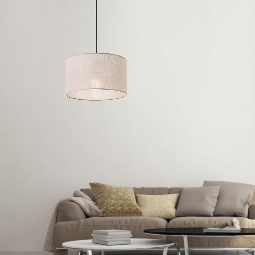Brilagi - Kattokruunu johdossa ANTHONY 1xE27/60W/230V tammi/beige