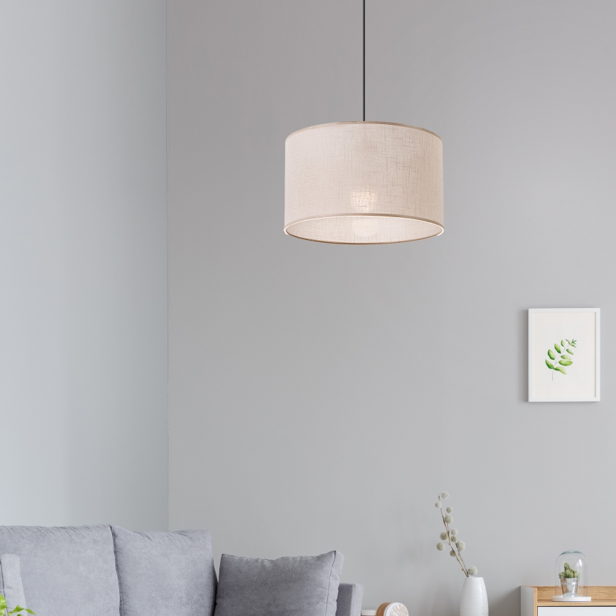 Brilagi - Kattokruunu johdossa ANTHONY 1xE27/60W/230V tammi/beige