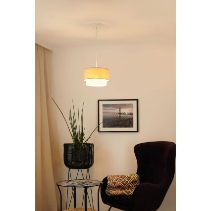 Brilagi - Kattokruunu johdossa ARIZONA BOHO 1xE27/15W/230V halkaisija 25 cm beige/valkoinen