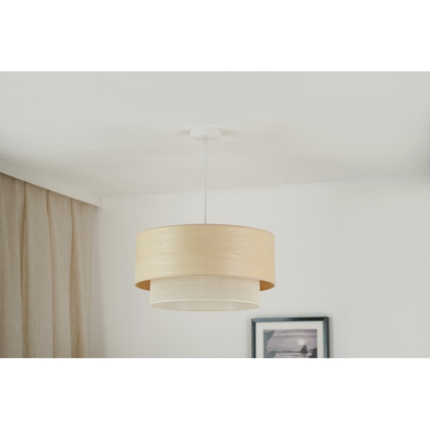 Brilagi - Kattokruunu johdossa ARIZONA BOHO 1xE27/15W/230V halkaisija 45 cm beige/valkoinen