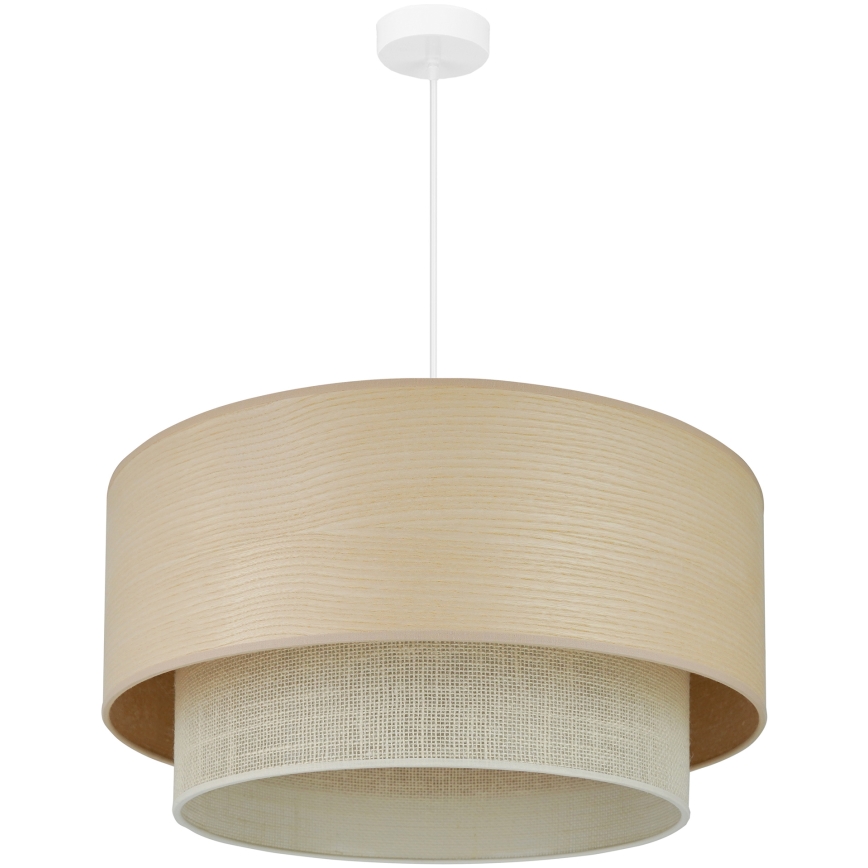 Brilagi - Kattokruunu johdossa ARIZONA BOHO 1xE27/15W/230V halkaisija 60 cm beige/valkoinen