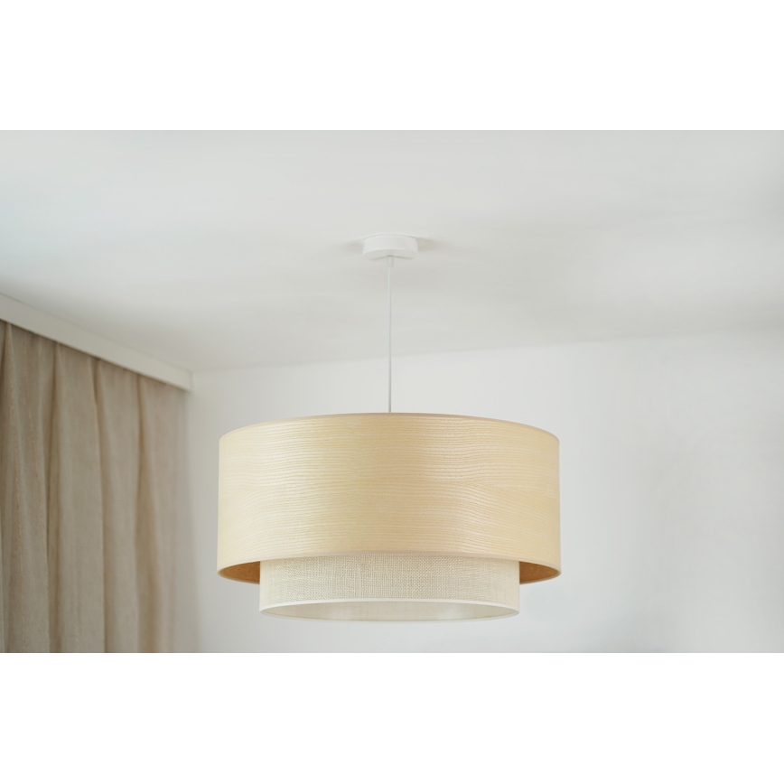 Brilagi - Kattokruunu johdossa ARIZONA BOHO 1xE27/15W/230V halkaisija 60 cm beige/valkoinen
