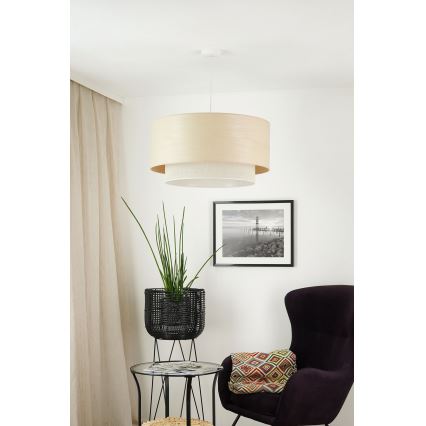 Brilagi - Kattokruunu johdossa ARIZONA BOHO 1xE27/15W/230V halkaisija 60 cm beige/valkoinen