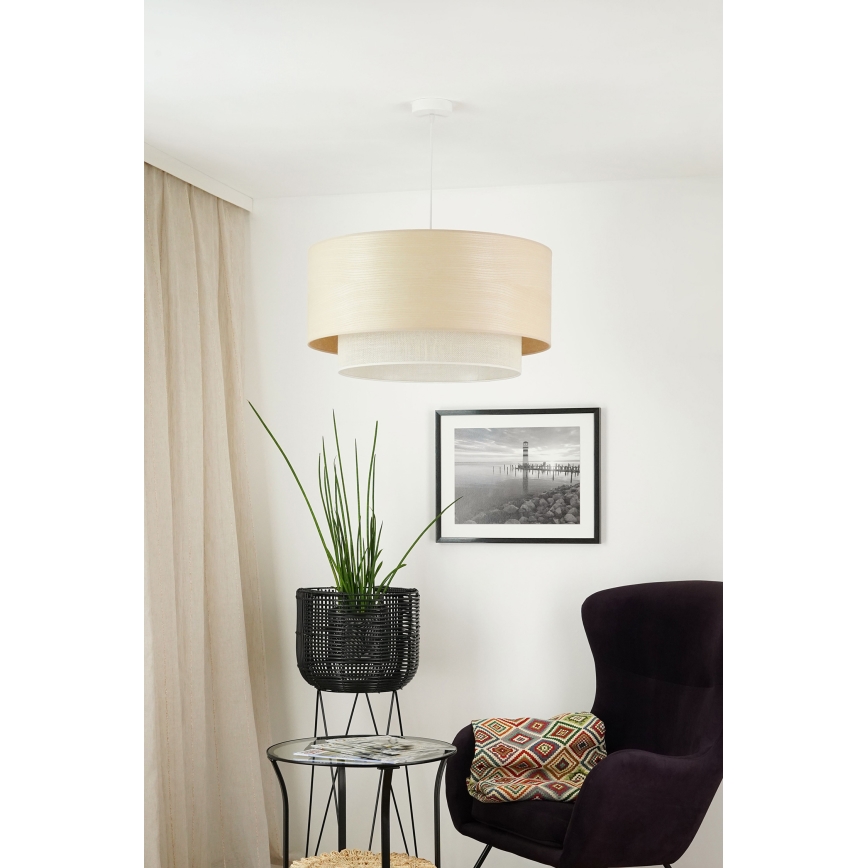 Brilagi - Kattokruunu johdossa ARIZONA BOHO 1xE27/15W/230V halkaisija 60 cm beige/valkoinen