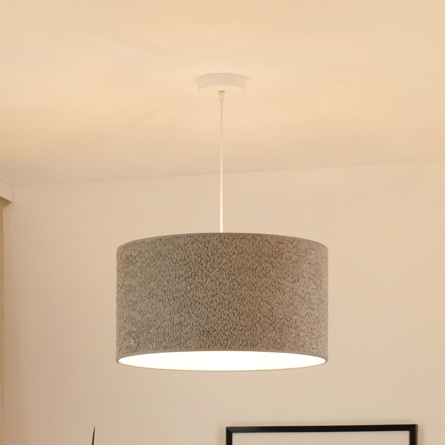 Brilagi - Kattokruunu johdossa BOUCLE ROLLER 1xE27/15W/230V halkaisija 45 cm harmaa