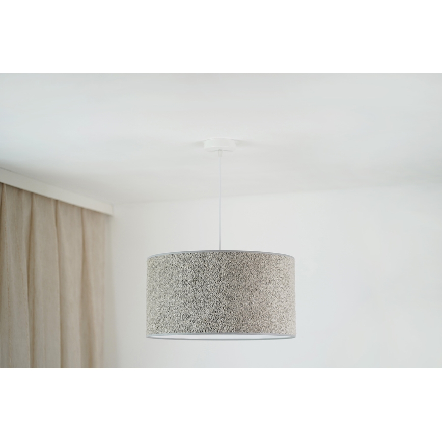 Brilagi - Kattokruunu johdossa BOUCLE ROLLER 1xE27/15W/230V halkaisija 45 cm harmaa