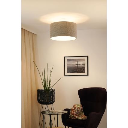 Brilagi - Kattokruunu johdossa BOUCLE ROLLER 1xE27/15W/230V halkaisija 45 cm harmaa