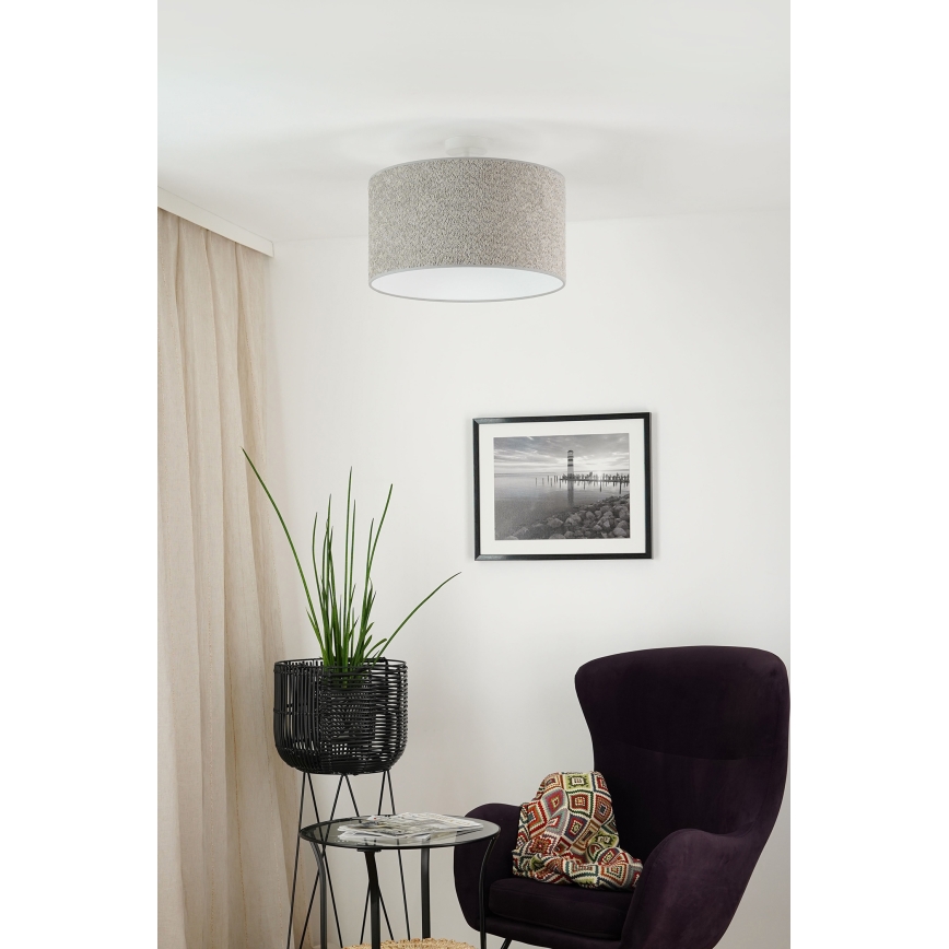 Brilagi - Kattokruunu johdossa BOUCLE ROLLER 1xE27/15W/230V halkaisija 45 cm harmaa