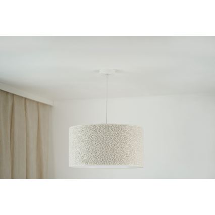 Brilagi - Kattokruunu johdossa BOUCLE ROLLER 1xE27/15W/230V halkaisija 45 cm kerma