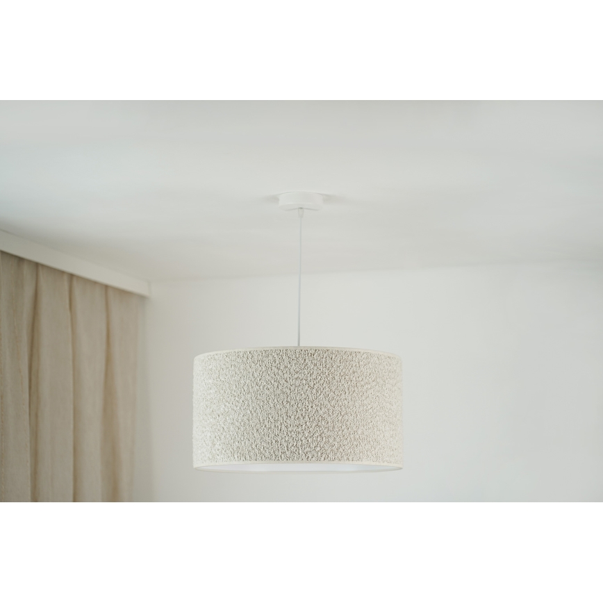 Brilagi - Kattokruunu johdossa BOUCLE ROLLER 1xE27/15W/230V halkaisija 45 cm kerma