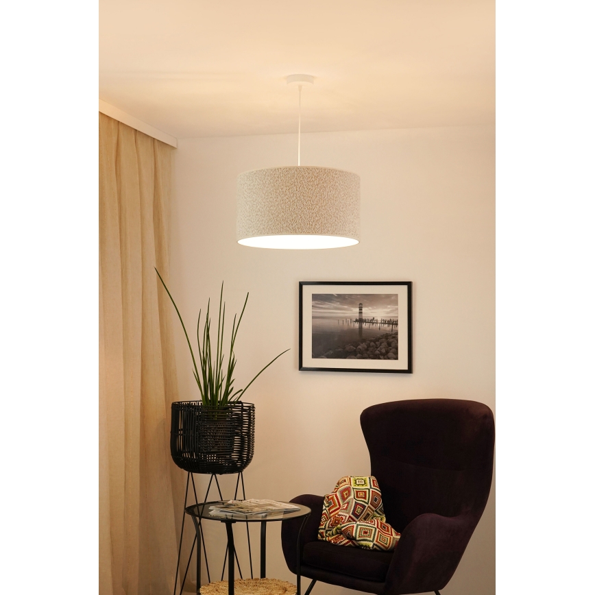 Brilagi - Kattokruunu johdossa BOUCLE ROLLER 1xE27/15W/230V halkaisija 45 cm kerma