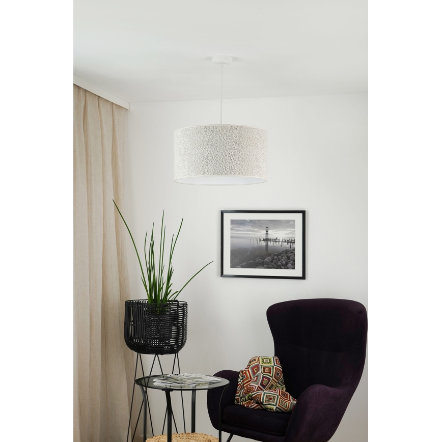 Brilagi - Kattokruunu johdossa BOUCLE ROLLER 1xE27/15W/230V halkaisija 45 cm kerma