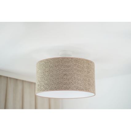 Brilagi - Kattokruunu johdossa BOUCLE ROLLER 1xE27/15W/230V halkaisija 45 cm ruskea