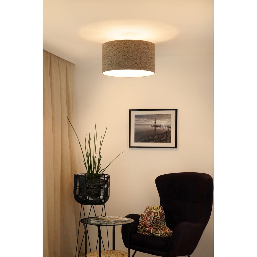 Brilagi - Kattokruunu johdossa BOUCLE ROLLER 1xE27/15W/230V halkaisija 45 cm ruskea