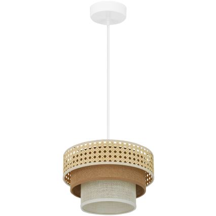 Brilagi - Kattokruunu johdossa CEDAR LUNETA 1xE27/15W/230V halkaisija 25 cm beige/ruskea/kerma
