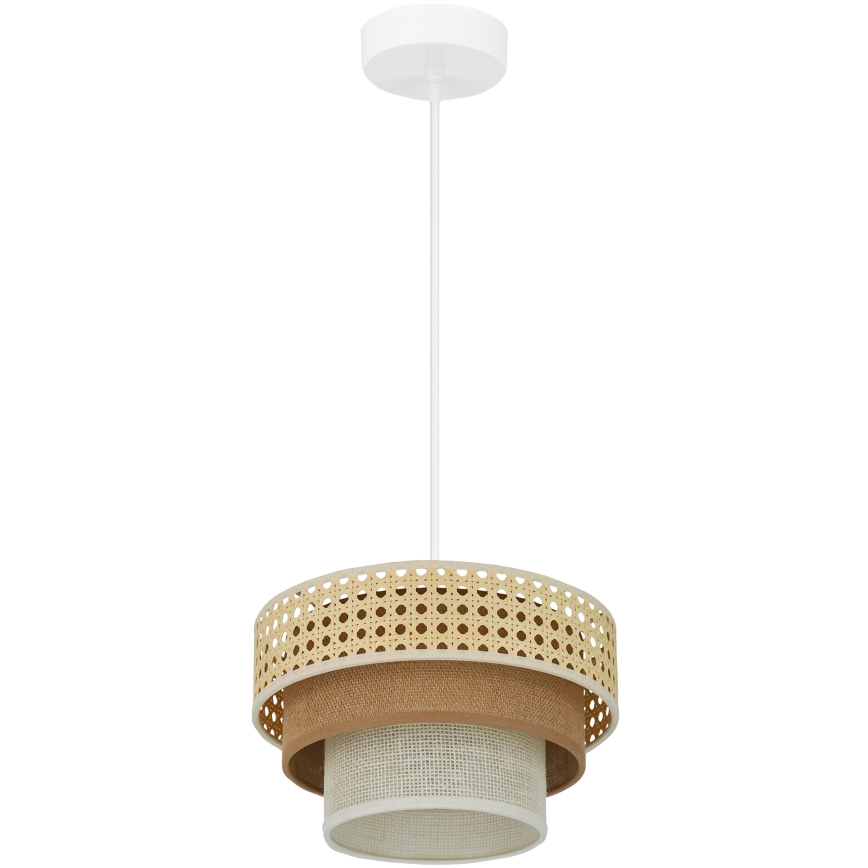 Brilagi - Kattokruunu johdossa CEDAR LUNETA 1xE27/15W/230V halkaisija 25 cm beige/ruskea/kerma