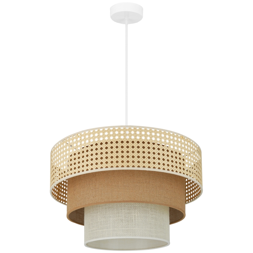 Brilagi - Kattokruunu johdossa CEDAR LUNETA 1xE27/15W/230V halkaisija 45 cm beige/ruskea/kerma