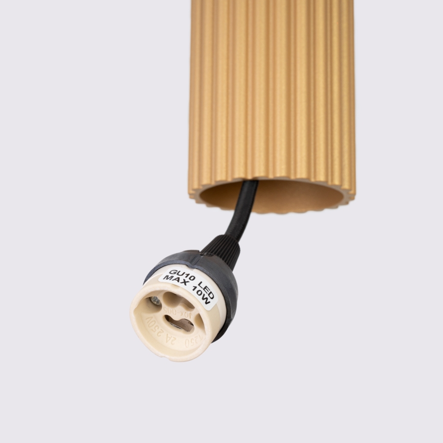 Brilagi - Kattokruunu johdossa CRESTO 1xGU10/10W/230V kulta