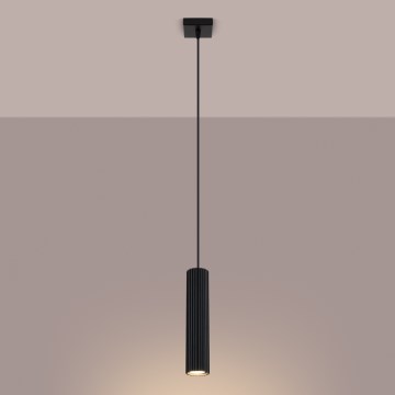 Brilagi - Kattokruunu johdossa CRESTO 1xGU10/10W/230V musta