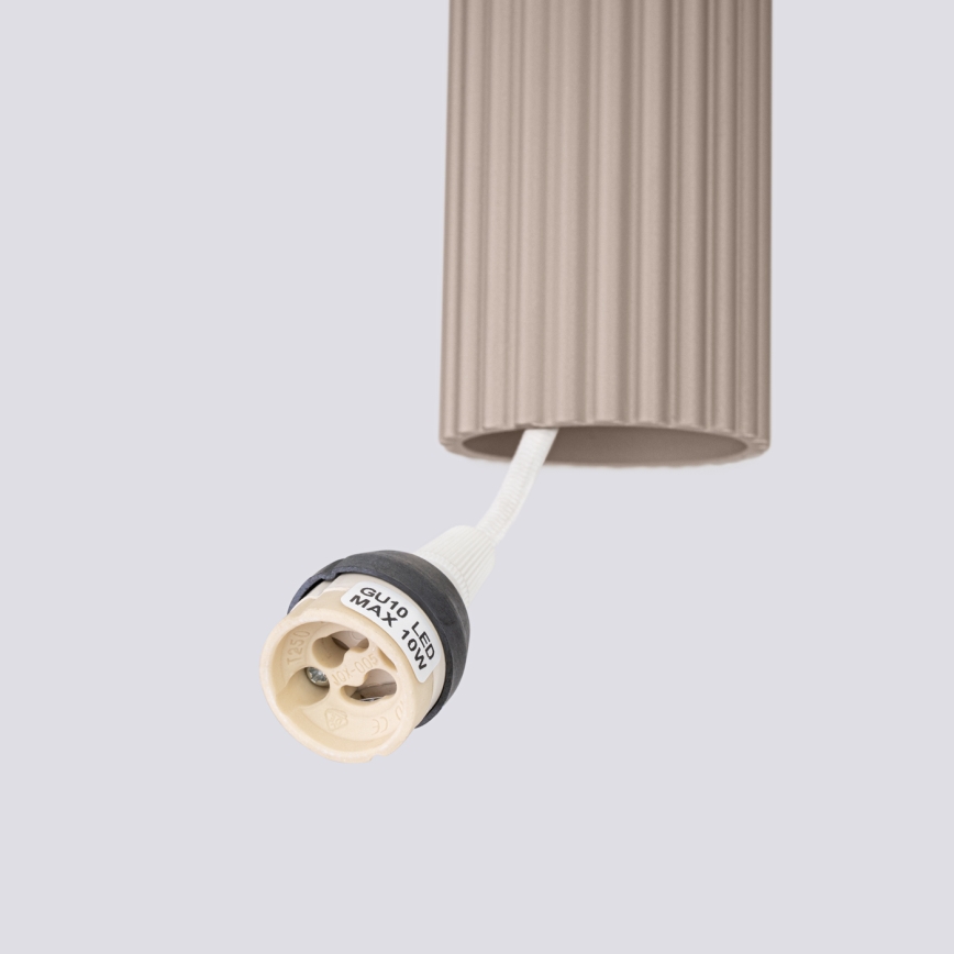 Brilagi - Kattokruunu johdossa CRESTO 1xGU10/10W/230V taupe